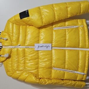 Kendall+Kyle Los Angeles Studio 90012 Yellow/ Gold Puffer Jacket Size S/P